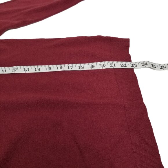 Love Ellie Sweater M Burgundy Crossback Detail Boat Neck Minimalist - Picture 10 of 10